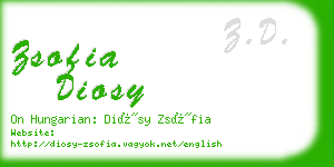 zsofia diosy business card